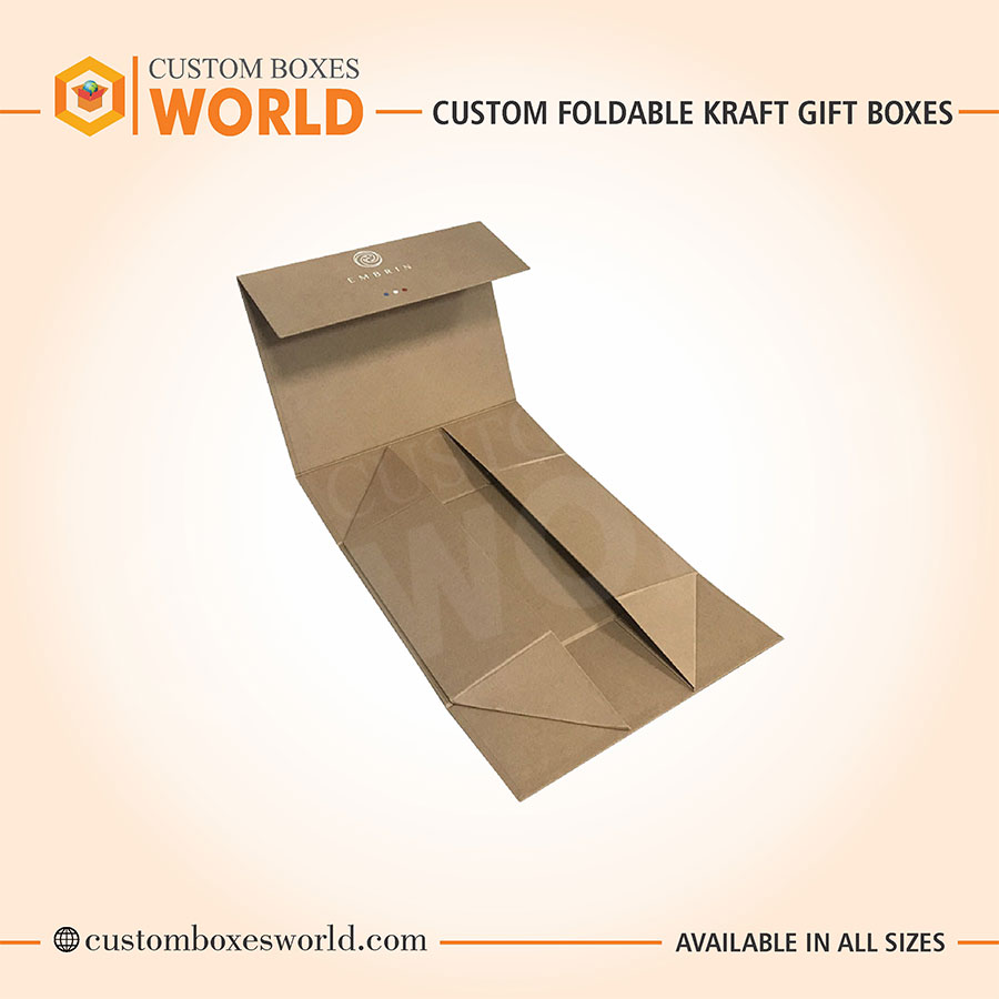 Custom Foldable Kraft Gift Boxes