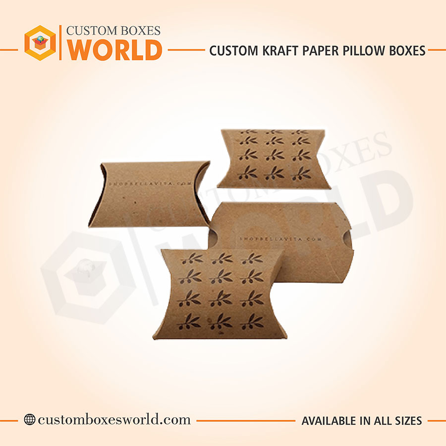 Custom Kraft Paper Pillow Boxes