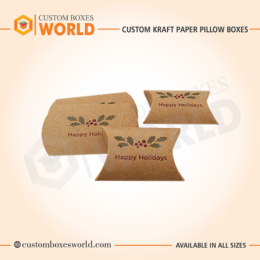 Custom Kraft Paper Pillow Boxes
