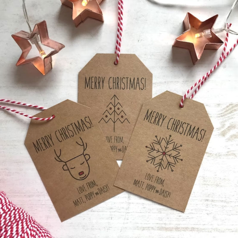 Custom Christmas Tags