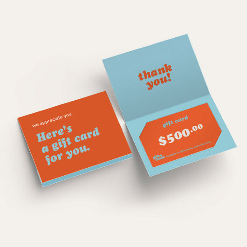 Custom Gift Card Sleeves