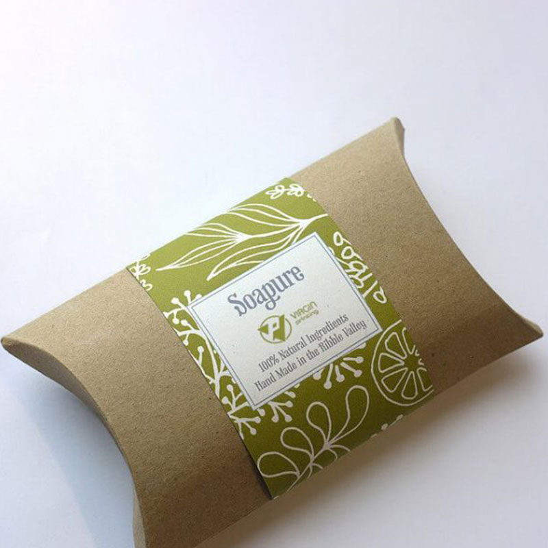 Custom Kraft Paper Gift Pillow Boxes