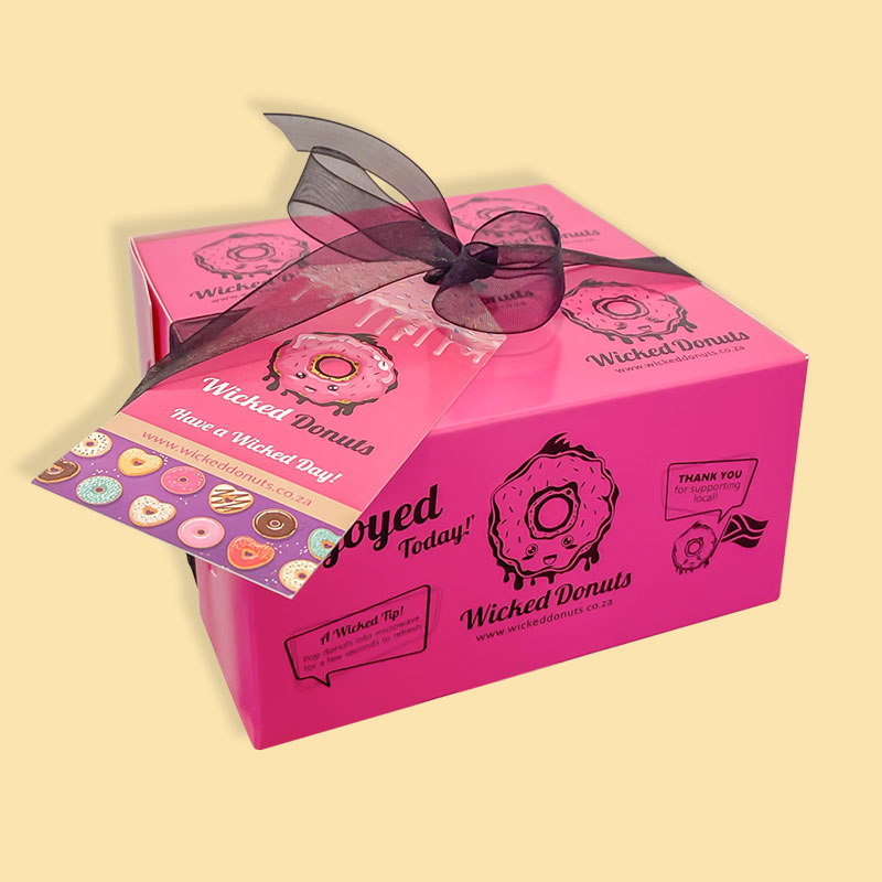 Custom Pink Donut Boxes